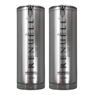 2 Pack Renuell 3D Facial Repair Cosmetic Cream NASA Patented Technology 0.5 oz