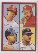 2009 Goudey 4-in-1 Red Ryan Ludwick Ozzie Smith Albert Pujols Bob Gibson HOF 0c6