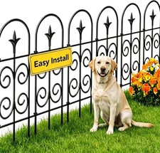 Decorative Garden Fence Pre-Linking For Auction 81cm H x 41cm W Black 8 Panels