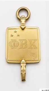 Vintage 14K Gold Phi Beta Kappa Key Fraternity Society Engraved 1915 3.56g
