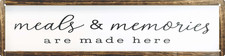 Farmhouse Kitchen Wall Decor Meals and Memories Metal Sign  Rustic Metal.