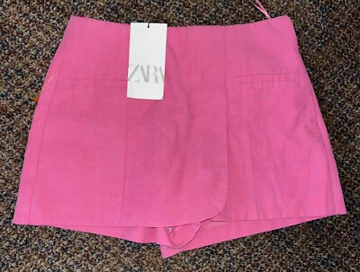 ZARA WOMENS EXTRA SMALL PINK SKORT NWT (B18)