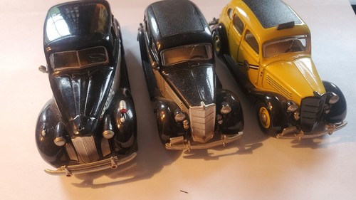 Rextoys Packard Police Car, Ford Police Car & Taxi Cab 1/43 Scale Diecasts