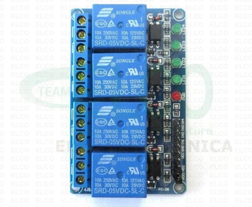 4-Kanal 5VDC Relais Shield Arduino Mit Optokopplern