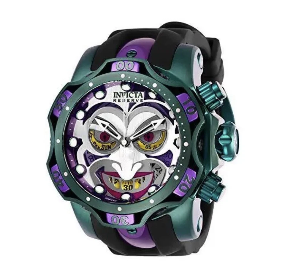 NEW Invicta Venom DC Comics Joker Limited Edition Men's 52.5mm Watch 26790 US