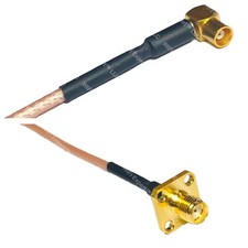 RG316 MCX FEMALE ANGLE to SMA FEMALE FLANGE RF Cable Rapid-SHIP LOT