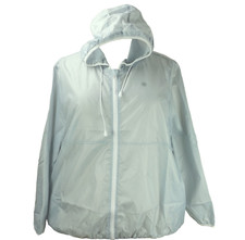 NWT Full Beauty Sport Plus Size 2X Windbreaker Jacket Hood Attached Carry Pouch