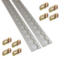 2x 2M Anchor Track Tie Down Point Rail Double Stud Fitting Trailer Caravan Track