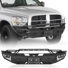 Steel Front Bumper W Led Lights Winch Plate Fit 2006 2007 2008 Dodge Ram 1500 Steel Front Bumper W Led Lights Winch Plate Fit 2006 2007 2008 Dodge Ram 1500