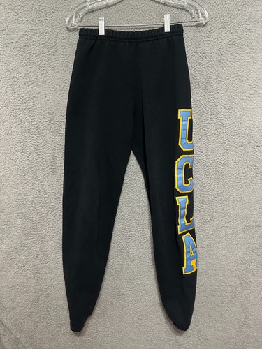 Vintage UCLA Bruins Sweat Pants Womens Size XS Black Patches Made In USA
