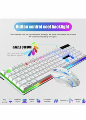 Limeide GTX 300 Suspension Rainbow Light Gaming Mouse & Keyboard