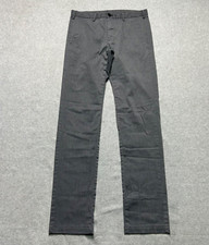Uniqlo Pants Mens 31 X 34 Gray Slim Fit Stretch Flat Front Business Casual