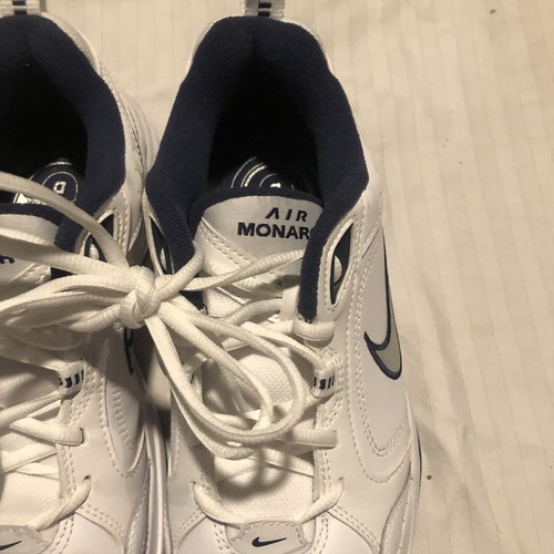 Nike Air Monarch IV 415445-102 Men's White Leather Running Sneakers Shoes Size 8 - Picture 4 of 7