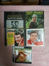 5 Greatest Hits Music Cds ( Beverly Brothers, Eddy Arnold, Roger Miller, Johnny
