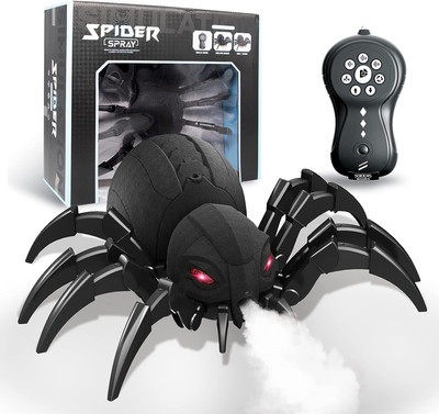 Realistic RC Spider Robot, Remote Control Spider Toys with Spray/Light/Music, Gi