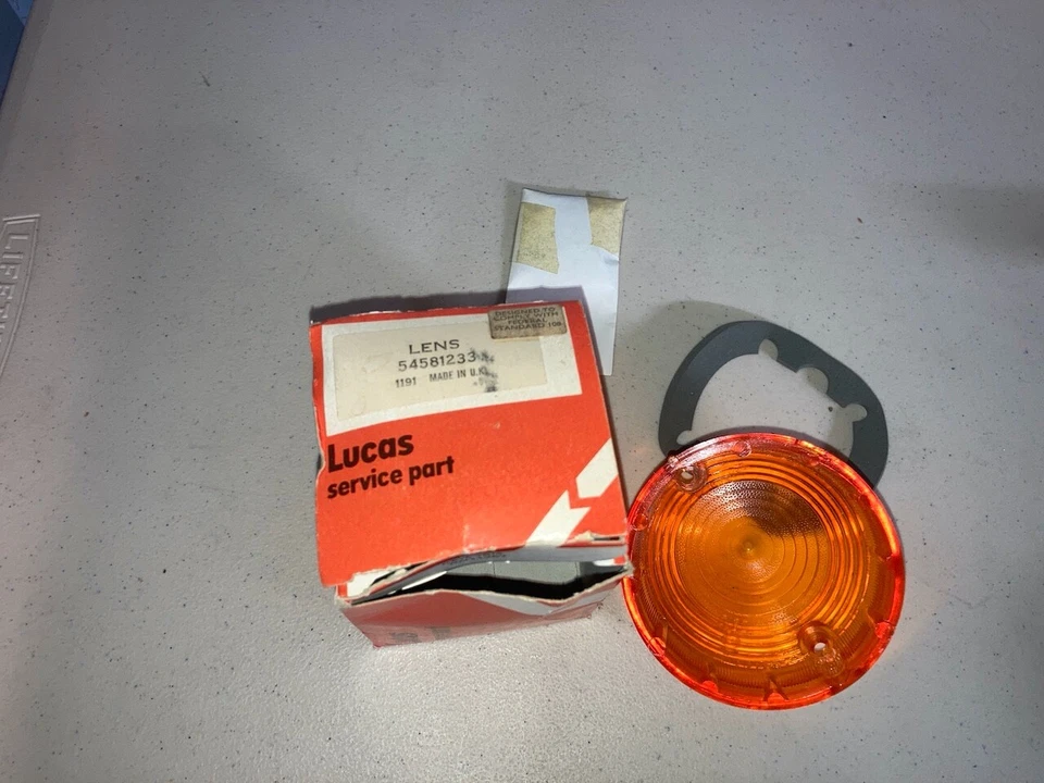 Lente intermitente Lucas ámbar intermitente señal de giro para Land Rover 54581233 nuevo hecho en Reino Unido Foto 3 de 4