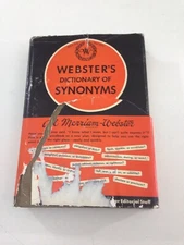 Webster's Dictionary of Synonyms (1951, Hardcover, Dust Jacket)
