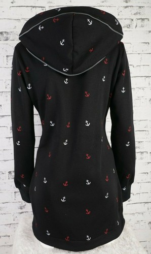 Damen Sweat Parka Mantel Jacke Kapuze Fleece gefüttert Hoodie Anker M - 5XL - Bild 20 von 34