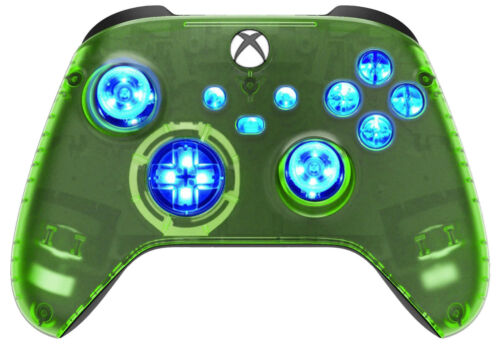 LEDS Verde Transparente + Botones Reflex Controlador Rapid Fire Mod para Xbox Series X S - Imagen 3 de 9