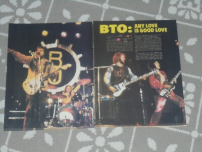 Clipping on Bachman Turner Overdrive BTO from Hit Parader Mai 1975 - 4p. RARE!
