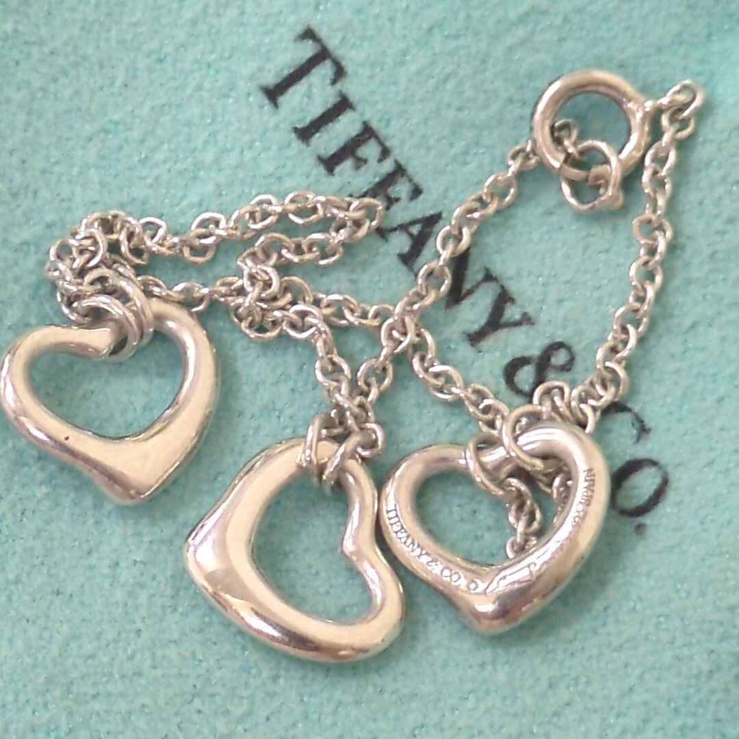 TIFFANY & Co. Triple Heart Bracelet Sterling Silver 925