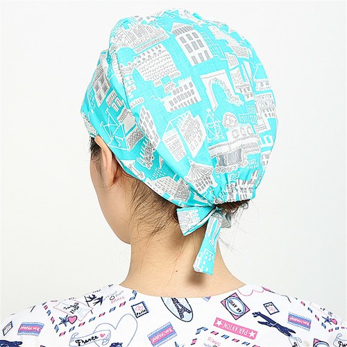 Womens/Mens Florals Printed Cap Scrub Hat/Cap Head Wear Adjustable Accessories - Picture 438 of 660