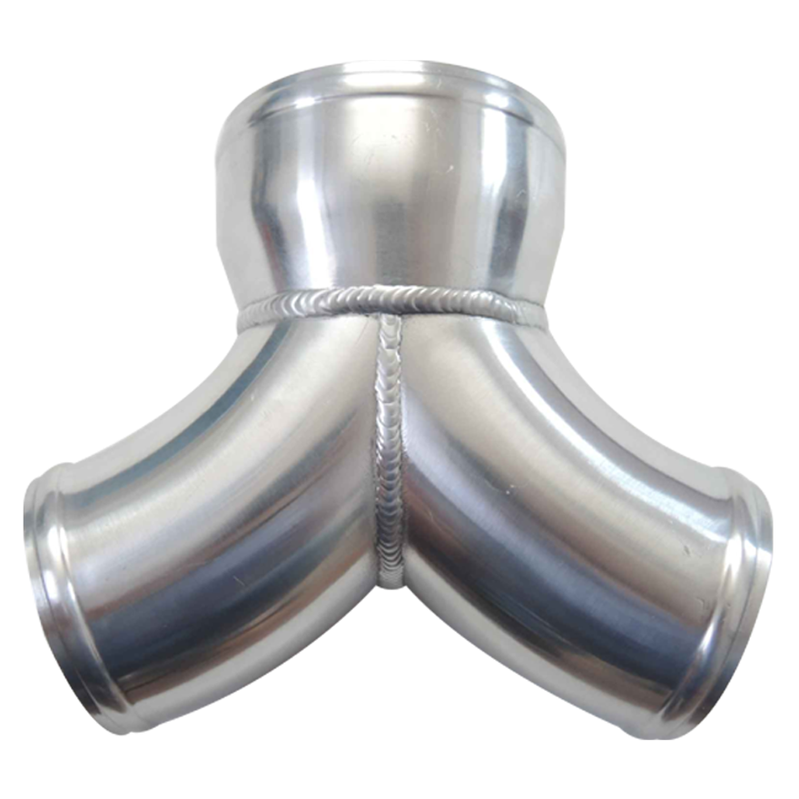 3" Merge to 4" Alum Y Pipe Tube Dual Air Intake Twin Turbo Intercooler