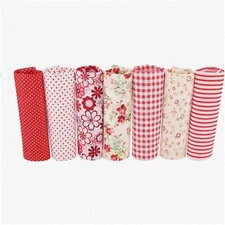 Floral Fusion: 7-Piece Cotton Fabric Quilt Kit - DIY Patchw