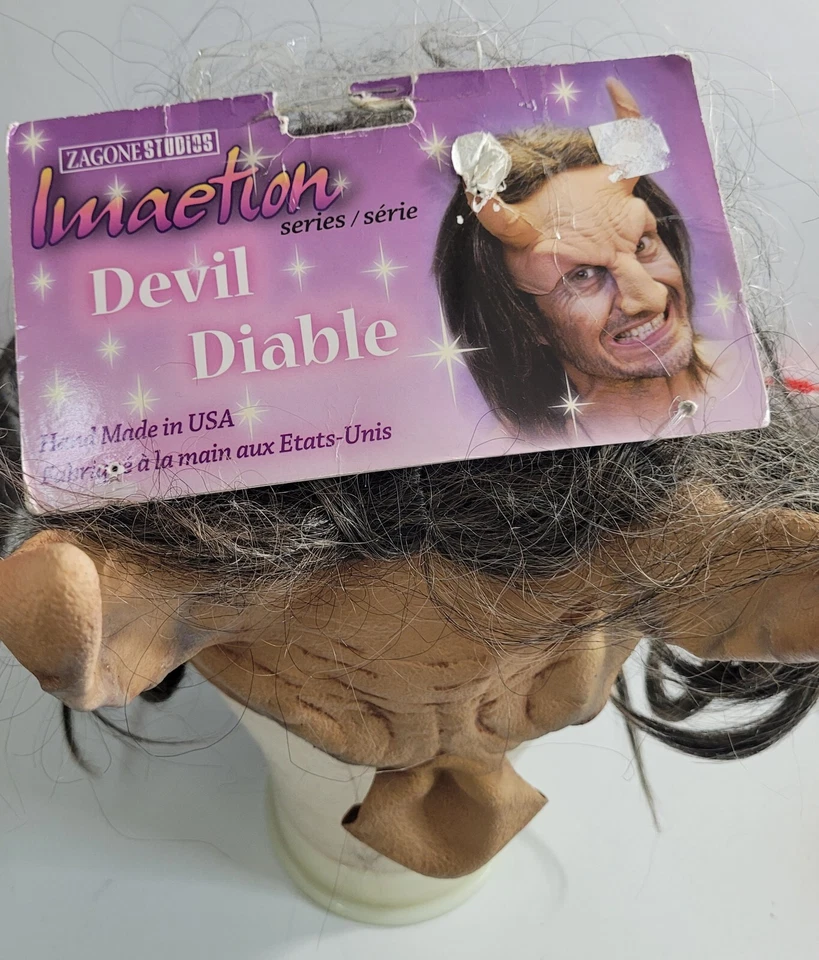 Zagone Studios Mask Devil Diable Halloween Cosplay Vtg Made In USA New Unused - Image 3 of 4