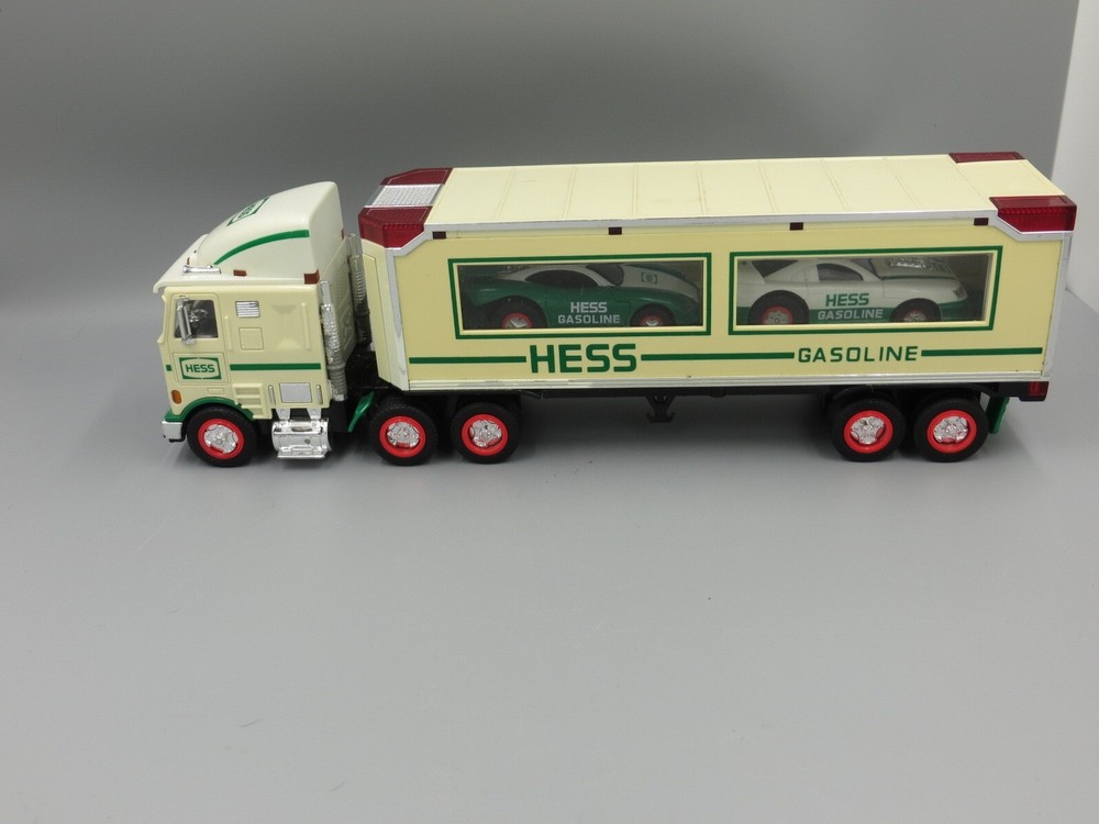 Hess Car Hauler with 2 Race Cars 1997