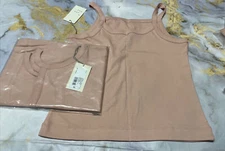 A New Day Women's Slim Fit High Neck Ribbed Light Pink Tank Top NWT Size XL
