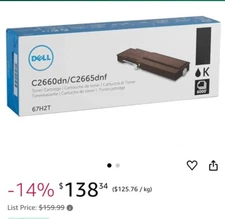 Dell 3070F Black High Yield Toner Cartridge