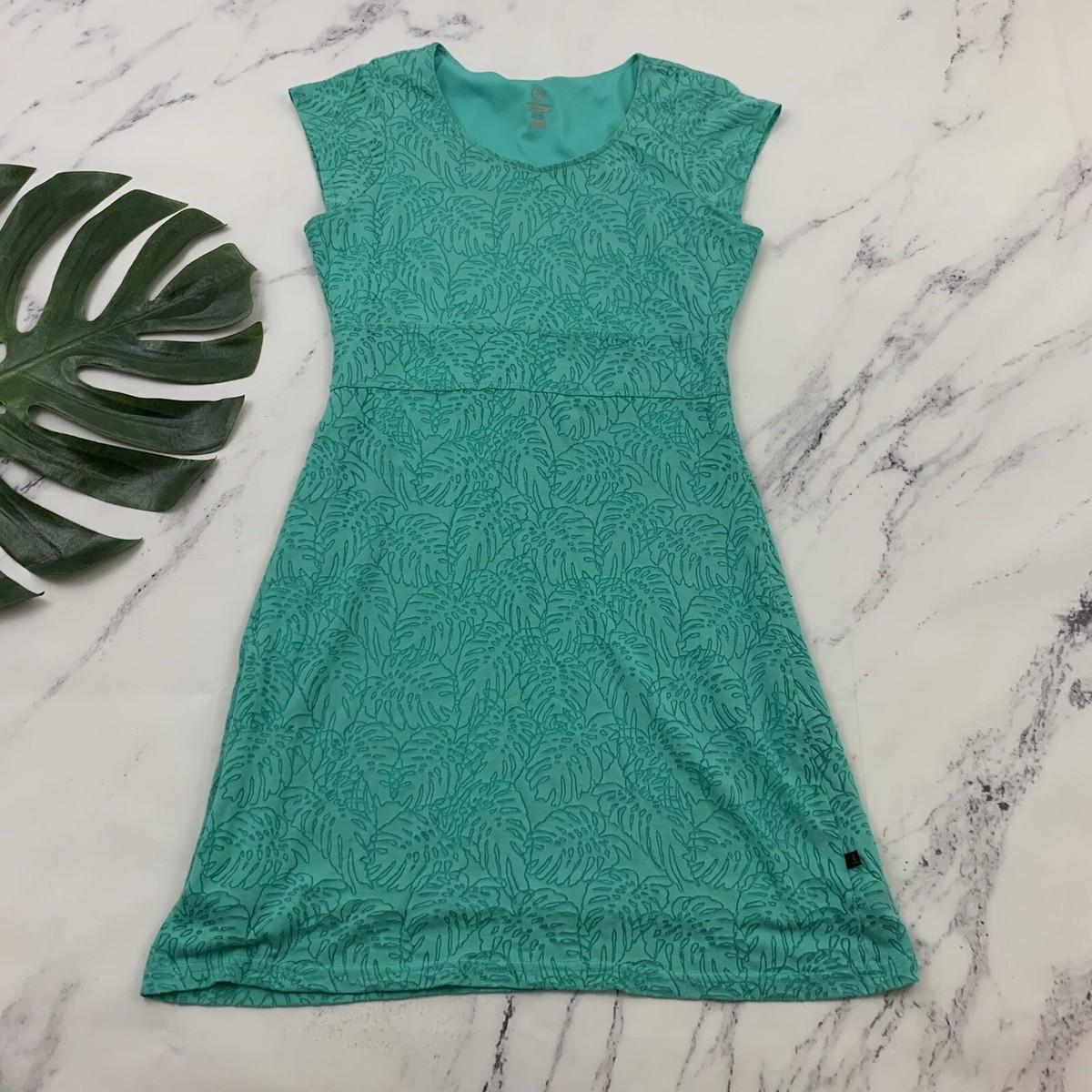 green monstera dress Green Monstera Corset Eyelet Maxi Dress – ban.do main image 1