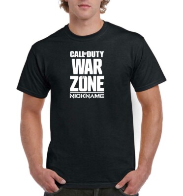 Personalisiertes Warzone Call of Duty-T-Shirt mit deinem Nickname darauf
