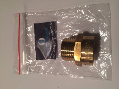 Metric BSP G 1/2'' Male to NPT 1/2'' Female Pipe Fitting Brass Adapter - Lead Free