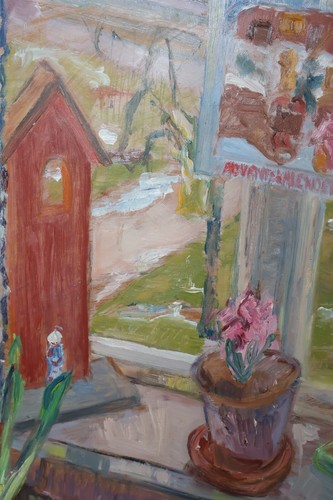 Josef Eklundh Svezia MCM impressionista dipinto olio su tavola Natale in Svezia - Foto 8 di 10