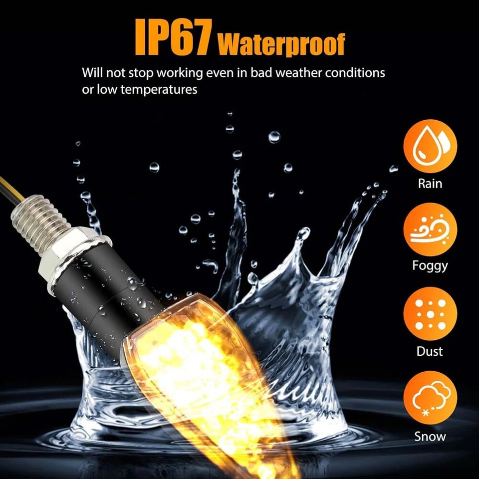 Intermitente de luz intermitente 4x LED intermitente doble para moto deportiva moto cross Foto 2 de 4