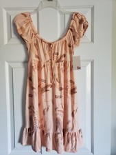SO- PEACH PASLEY LIGHT WEIGHT SUN DRESS SIZE XS-NWT