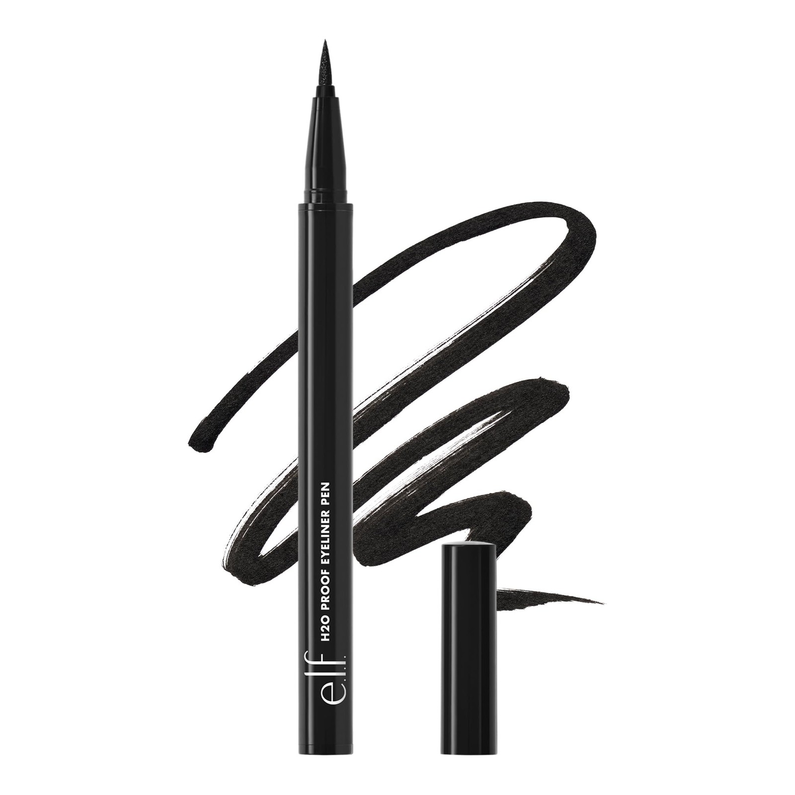e.l.f. Intense H20 Proof Eyeliner Pen, Smooth, Precise, Defines, Enhances, Intensifies, Waterproof, Black, Smudge-Proof 0.7 ml, 1 Count (Pack of 1) - Image 2