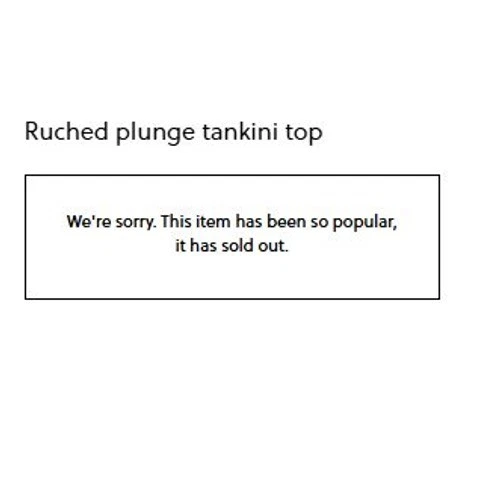 Maiô J Crew Tankini Top pequeno preto ruched mergulho alças ajustáveis CI105 - Imagem 3 de 4