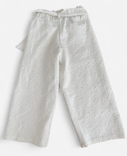 Girls Zara textured white pants size 7 - Picture 5 of 6