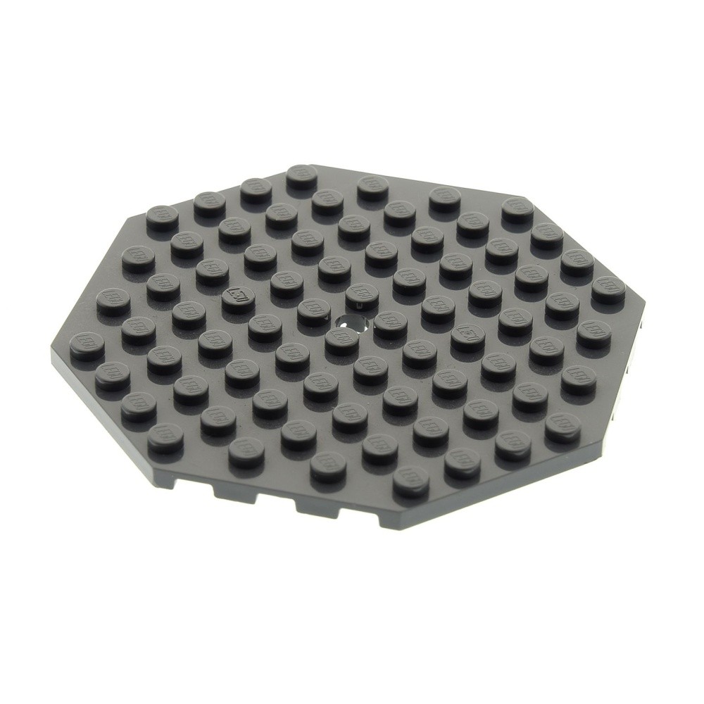 1x Lego Building Plate Modified 10x10 New-Dark Gray Octagon 4583688 89523