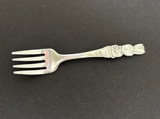 Peter Rabbit Childrens Baby Fork Oneida Community Stainless Steel 4.25" Long