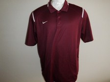 Men's Nike Golf DRI-FIT sz XL Burgundy EMBROIDERED SS Polo Shirt  EXCELLENT 