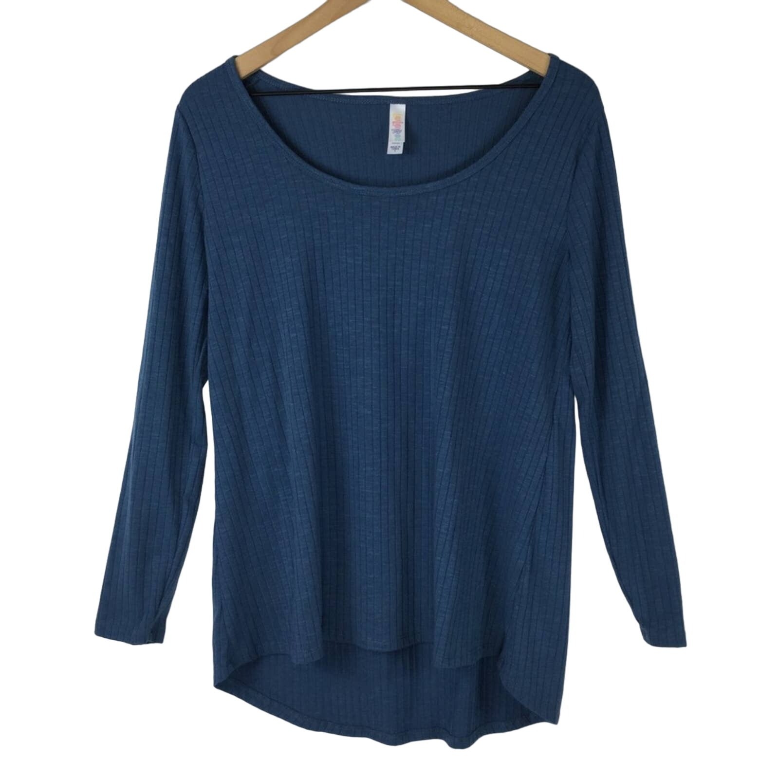 LuLaRoe Lynnae Top, Solid Blue, Size Small - image 1