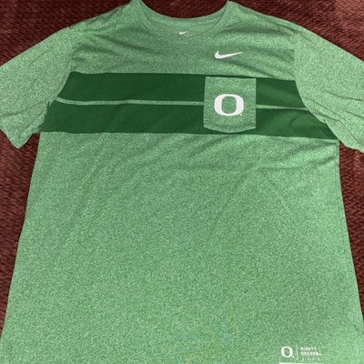 Nike Oregon Ducks Performance T-Shirt Mens  XXL Marled Green Element Logo Pocket
