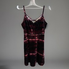 VTG Women Dark Floral Babydoll Velvet Dress XS Fairy Grunge Whimsigoth Holiday