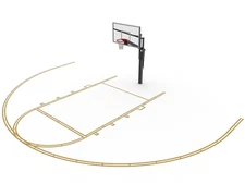Murray Sporting Goods Basketball Court Marking Stencil Kit for Driveway,