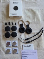 Wireless Smart Tag 4 Pack Key Finder Tracker Works with Apple Find My iOS Black