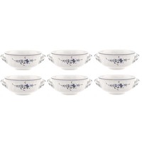 Villeroy & Boch Vieux Luxembourg Suppentasse 6Er Set 400Ml Weiß Blau Porzellan